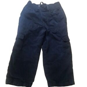 Gymboree‎ 2T Blue Cotton Blend Cargo Pants Toddler Boy Elastic Waist Casual